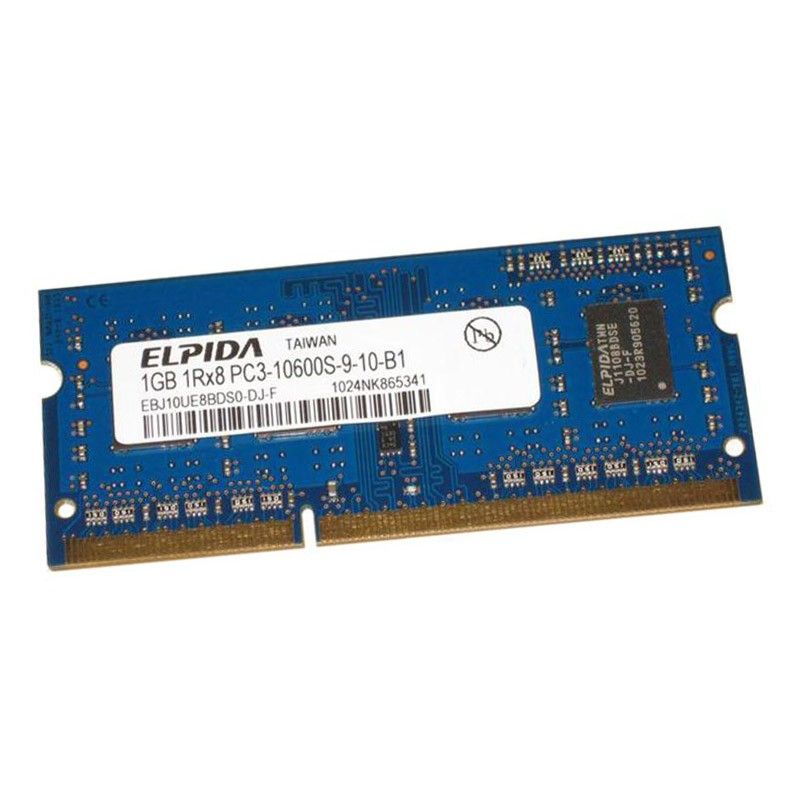 Elpida 1GB DDR3 SODIMM Memory Module (PC3-10600S, 1333MHz, CL9)