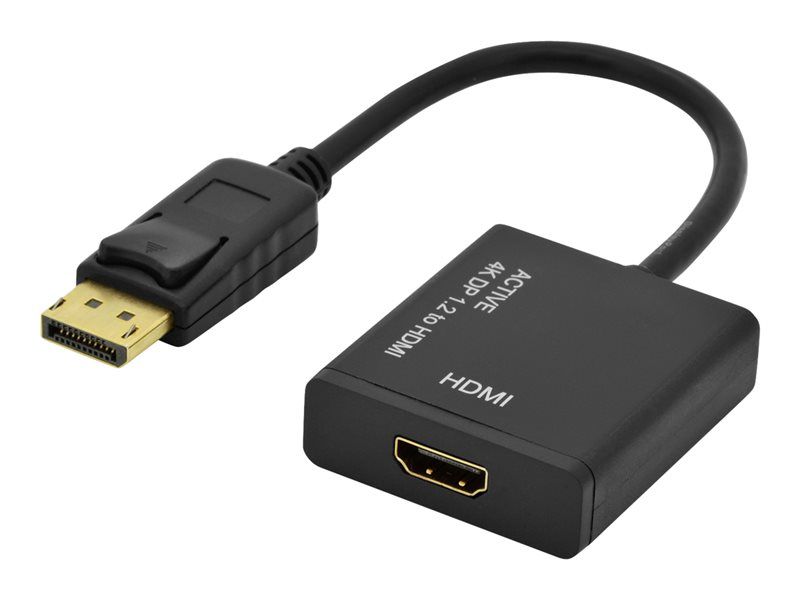 Ednet DisplayPort to HDMI Adapter - 20cm - Double Shielded - Black