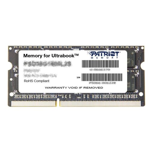 Módulo de memoria Patriot para Ultrabook - 8GB DDR3L - SO DIMM 204 pines - 1600 MT/s / PC3-12800 - CL11 - 1,35 V - memoria sin buffer no ECC