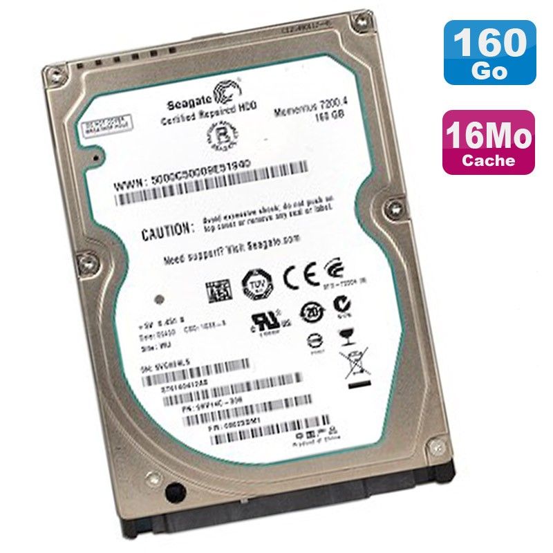 Seagate Momentus 7200.2 2.5-inch Internal Hard Drive, 160GB, SATA 2, 7200 RPM, 16MB Cache