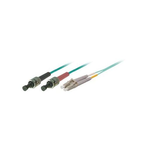 Exertis Connect LC Multi-Mode Fiber Optic Cable, 15m, OM3, Turquoise
