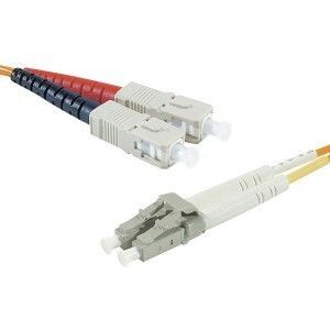 Exertis Connect Multi-Mode Fiber Optic Cable - LC to SC, 2m, Duplex, OM3, 50/125um, Turquoise