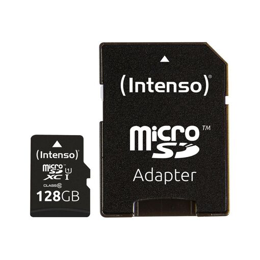 Intenso 128GB microSDXC UHS-I Card (with SD Adapter)