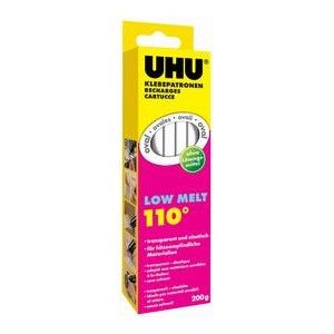 UHU Low Melt Hot Glue Stick, 125g, Transparent