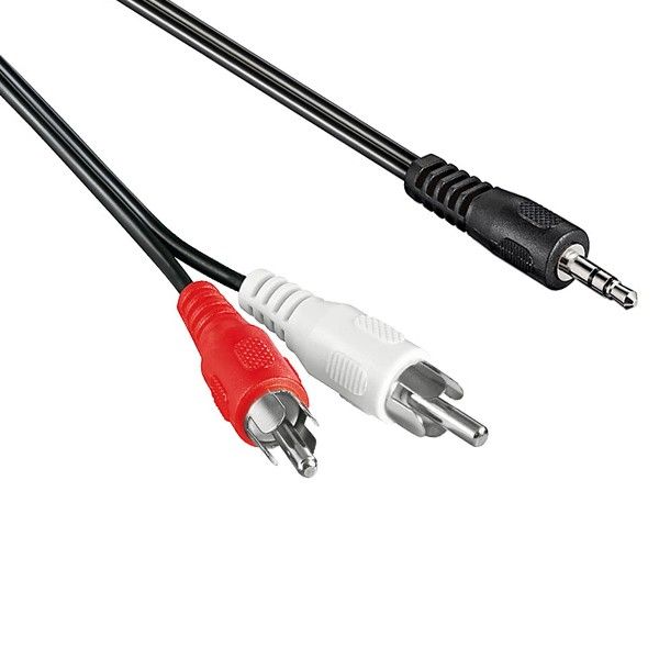 Neklan Audio Cable - 5m, Stereo Mini-Phone to RCA Male