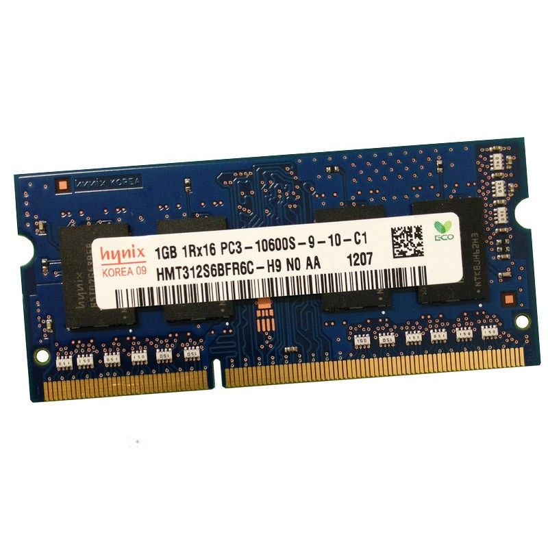 Memoria RAM SODIMM Hynix DDR3 1 GB 1333 MHz CL9 (HMT312S6DDFR6C-H9)