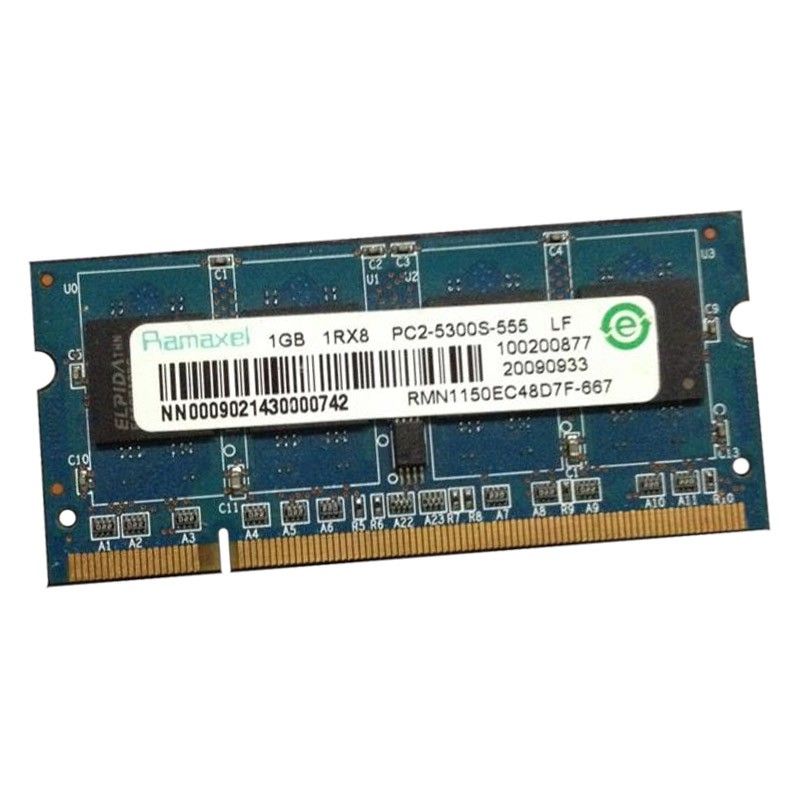 Ramaxel 1GB SODIMM RAM (RMN1150EC48D7F, PC2-5300U, 667MHz CL5)