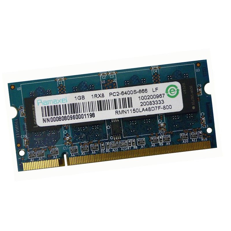 Ramaxel RMN1150LA48D7F 1GB PC2-6400U SODIMM DDR2 800MHz CL6 Memory Module