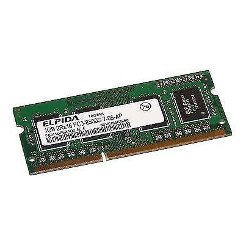 Elpida 1GB RAM SODIMM DDR3 1066MHz PC3-8500U (EBJ11UE6BAU0-AE-E)