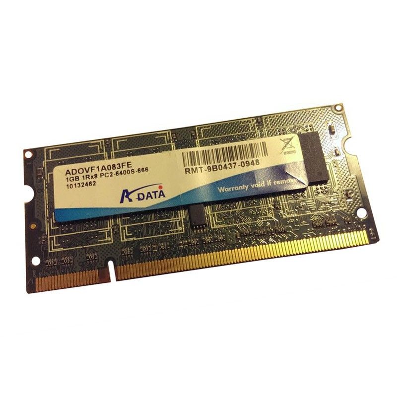 ADATA 1GB RAM SODIMM DDR2 800MHz (PC2-6400U, CL6, 1.8V, Unbuffered)