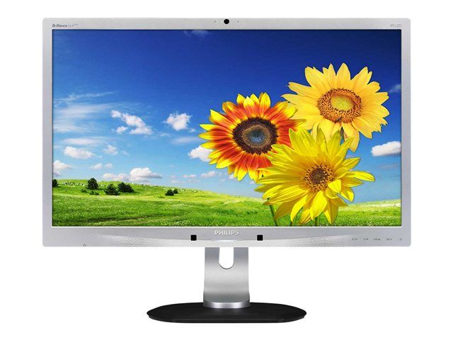 Philips Brilliance LED Monitor - 23' - Full HD 1920x1080 @ 60Hz - IPS - 250 cd/m² - 7ms - DVI-D, VGA, DisplayPort - Speakers - Textured Black and Silver