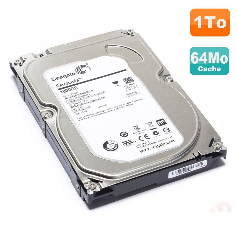 Seagate Barracuda 1TB Internal Hard Drive, 3.5-Inch, SATA, 7200 RPM, 64MB Cache (ST1000DM003)