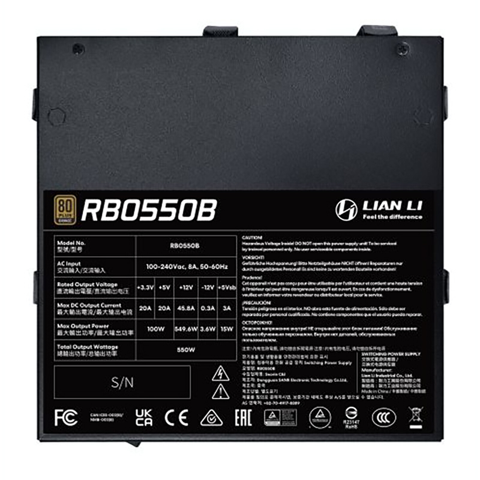 Lian Li RB 550W Power Supply - Black