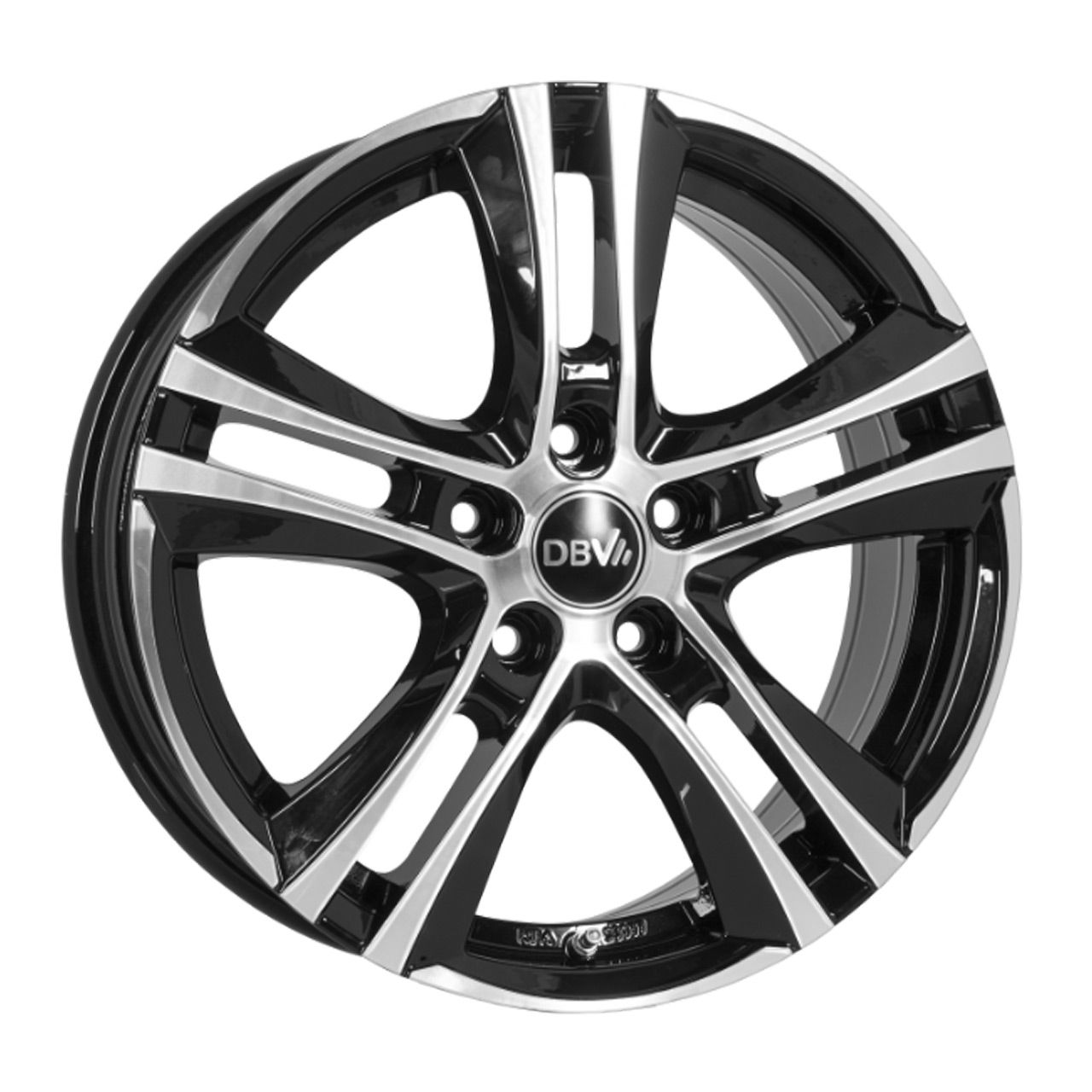 DBV Andorra II Black Polished Alloy Wheel