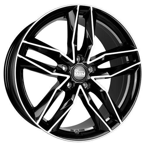 MAM Wheels MAM RS3 Black Front Polished Alloy Wheels 8.0J x 18 5x112 ET45