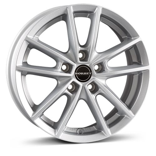 BORBET Design W Crystal Silver Alloy Wheel, 7.0J x 17, 5x112 ET40