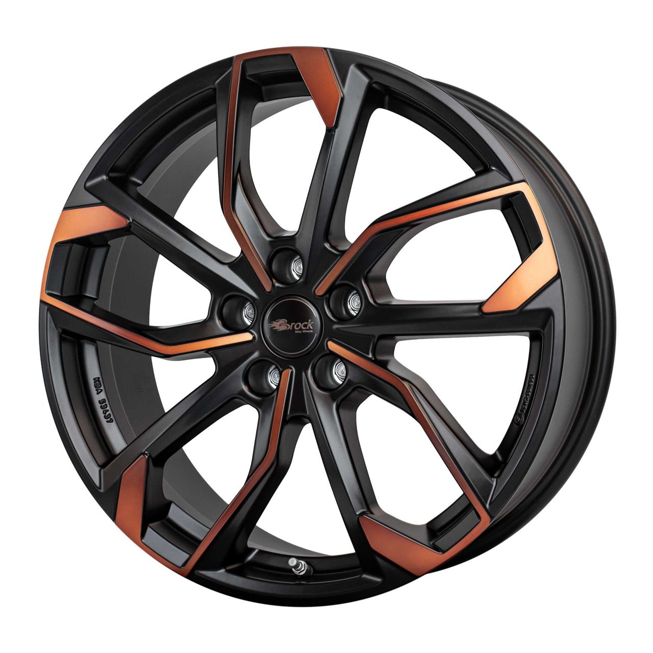 RC-DESIGN RC34 Black Orange Matt Alloy Wheel, 8.5J x 20, 5x112 ET38