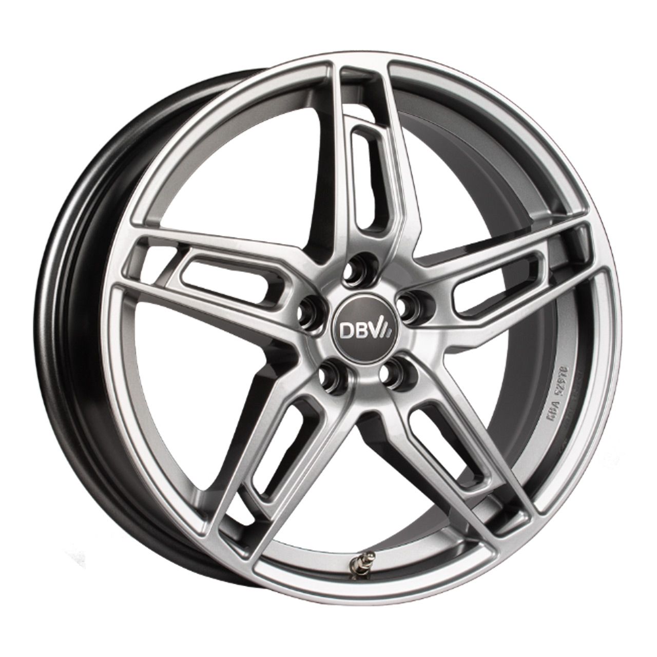 DBV Shadow Silver Alloy Wheel, 8.0J x 19, 5x114.3 ET45