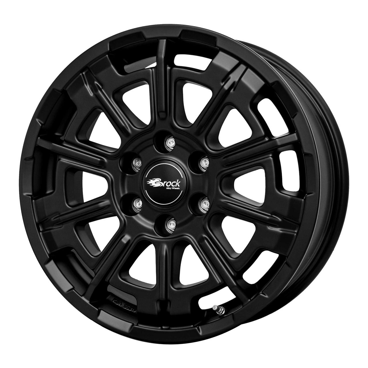 Ruedas de aleación Brock B45-6L, negro mate satinado, 18x7.5