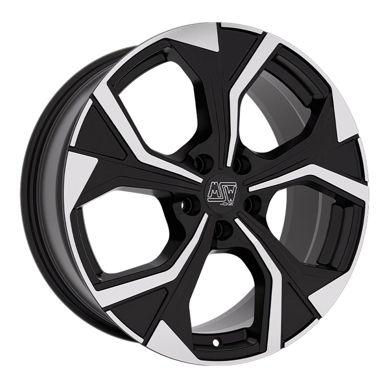 Jante MSW (OZ) 9.0J x 20 Noire Brillante Polie en Alliage, 5x112 ET49