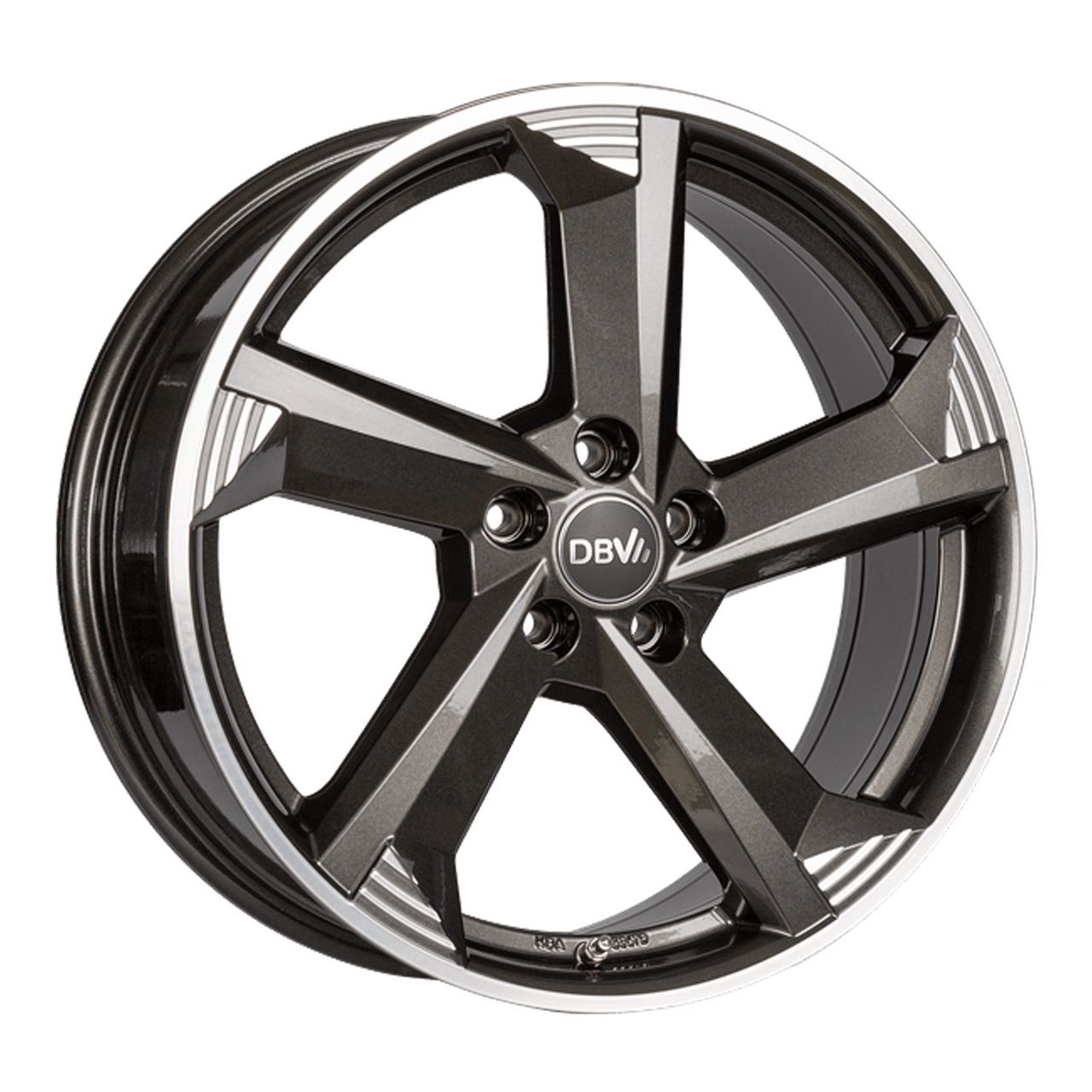 Pneu DBV Torino III 7.5J x 17 en aluminium, anthracite brillant poli devant, 5x112 ET40