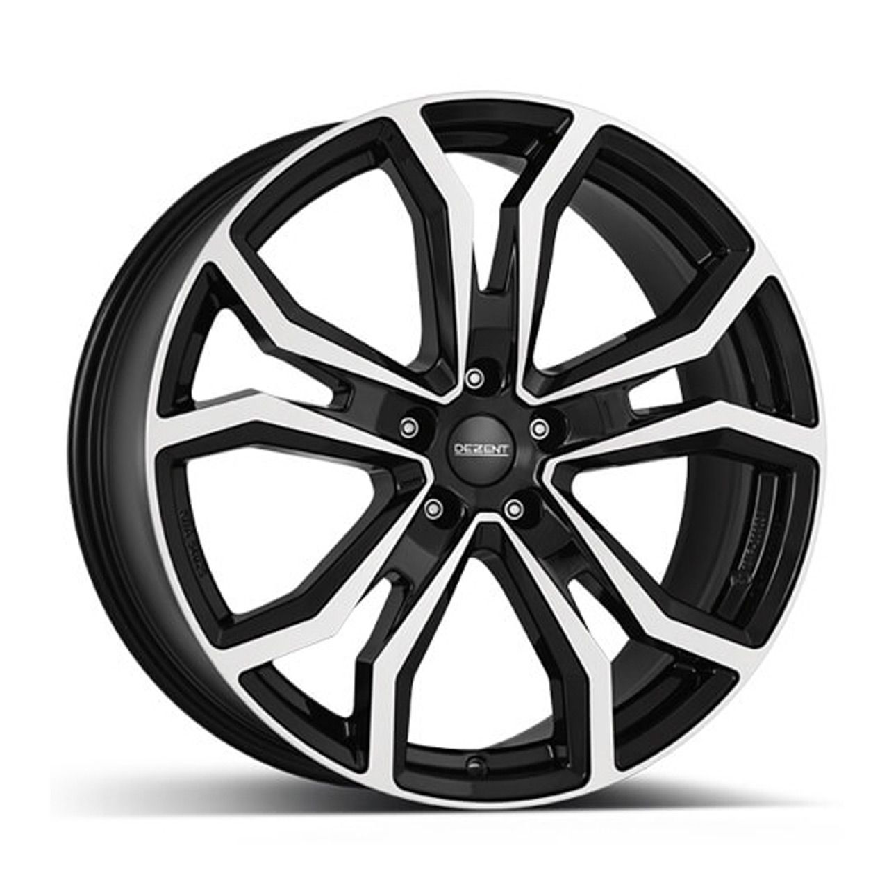 DEZENT Dark Black Polished 9.0J x 20 Wheel, 5x112 ET35