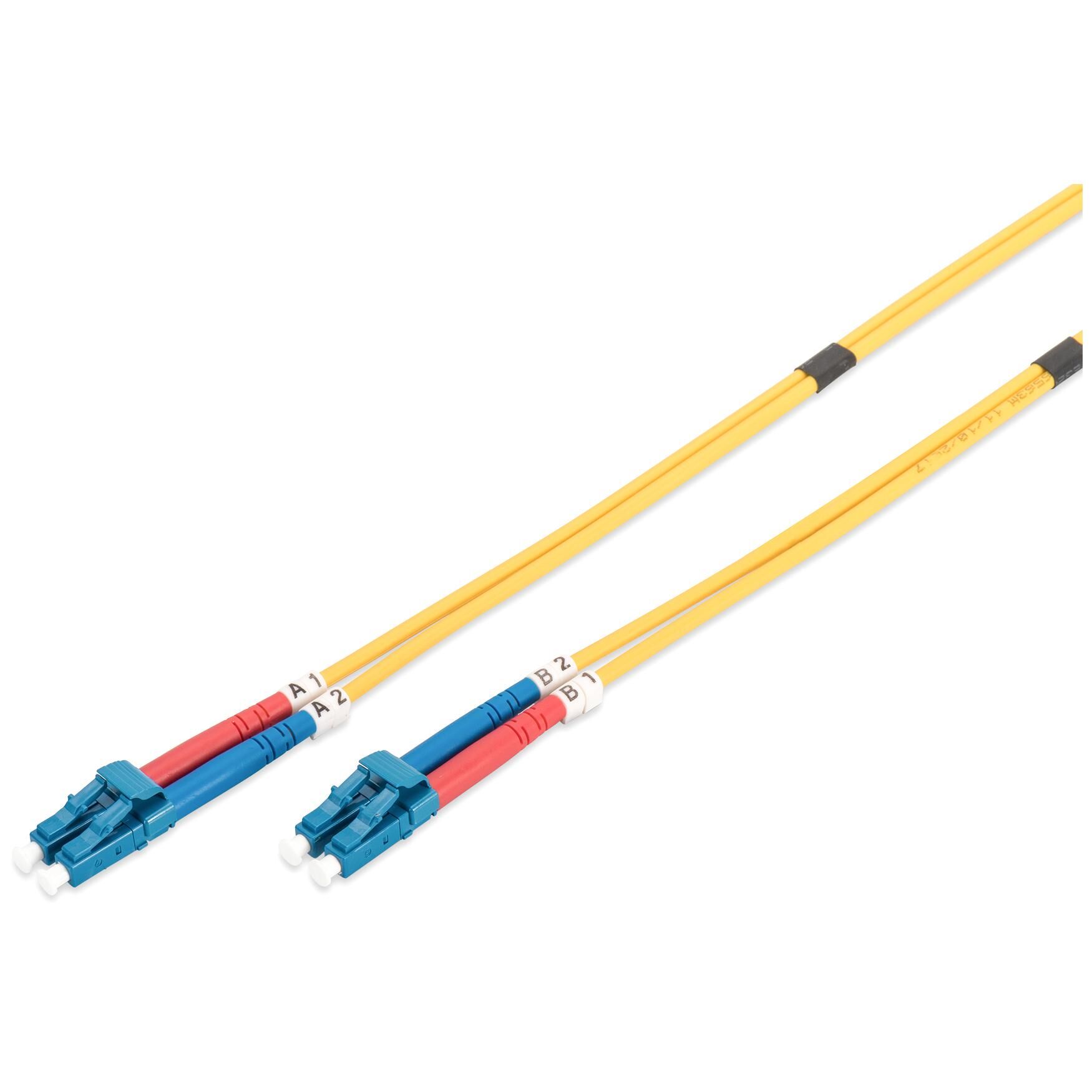 Digitus Single-Mode Optical Fiber LC (M) Connector Cable - 1m, OS2, 9/125 µm