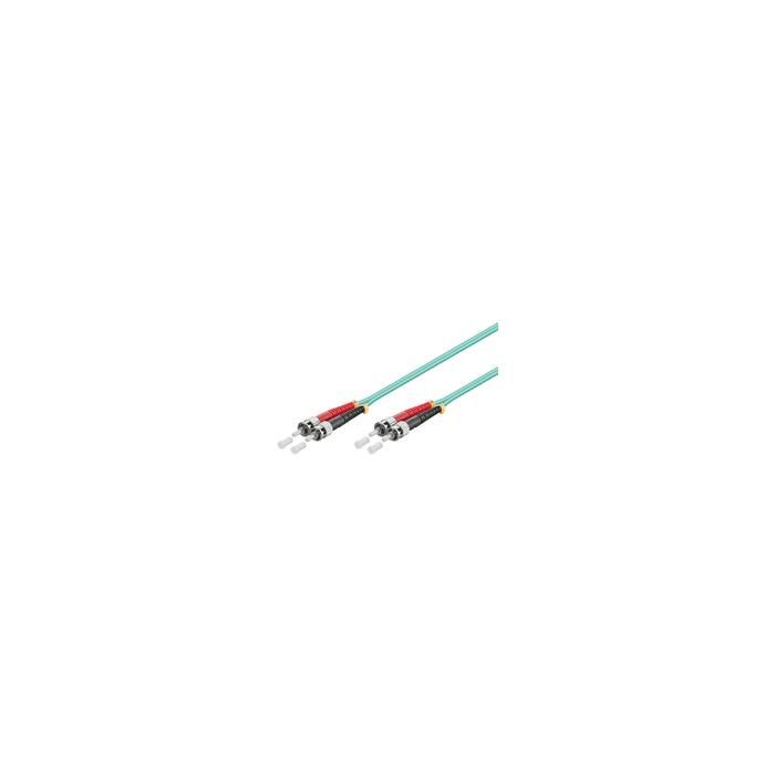 Cable de red MicroConnect - Multimodo ST/UPC a ST/UPC - 50 cm - 0,5 m - Fibra óptica - 50/125 micrones - OM3 - Sin halógeno - Turquesa