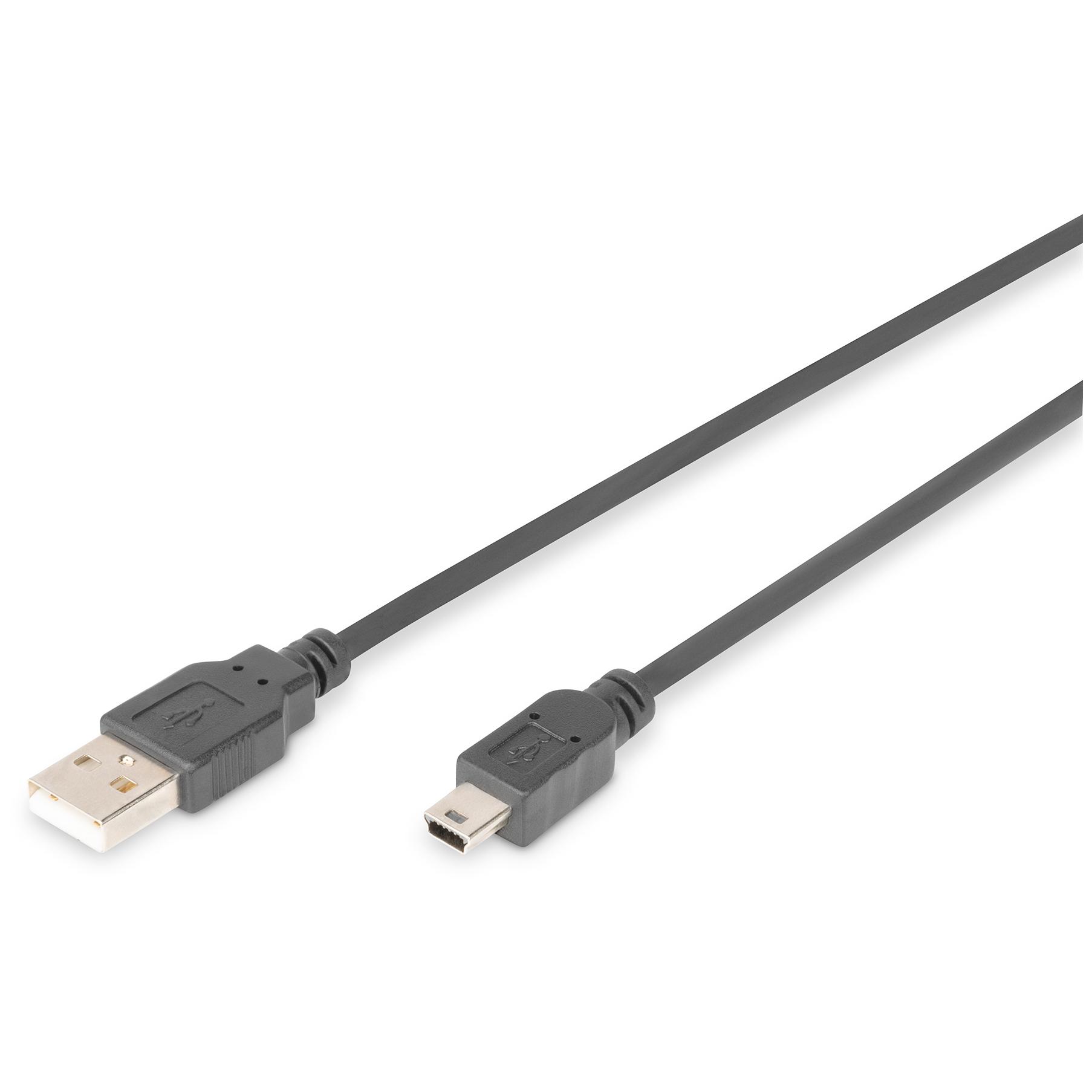 Cable de conexión Digitus USB-A - Mini-USB B, 3 metros