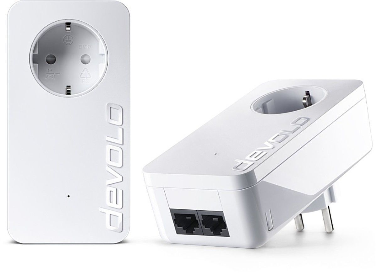 Devolo dLAN 550 duo+ - Wall-Mounted Plug - HomePlug AV (HPAV) - Starter Kit (Pack of 2)