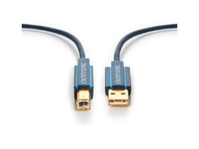Cable USB 2.0 Clicktronic, 3 m, Azul