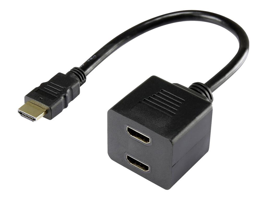 Conrad Electronic HDMI Splitter - 20 cm, Shielded, Black