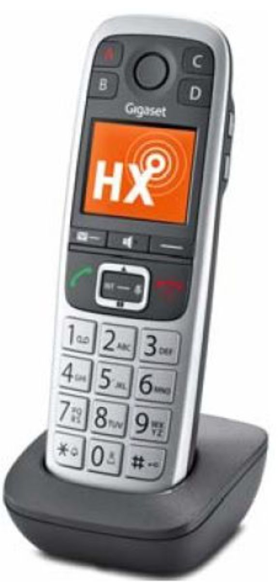 Gigaset E560HX - Wireless Extension Handset with Caller ID - DECTGAP - Base Unit