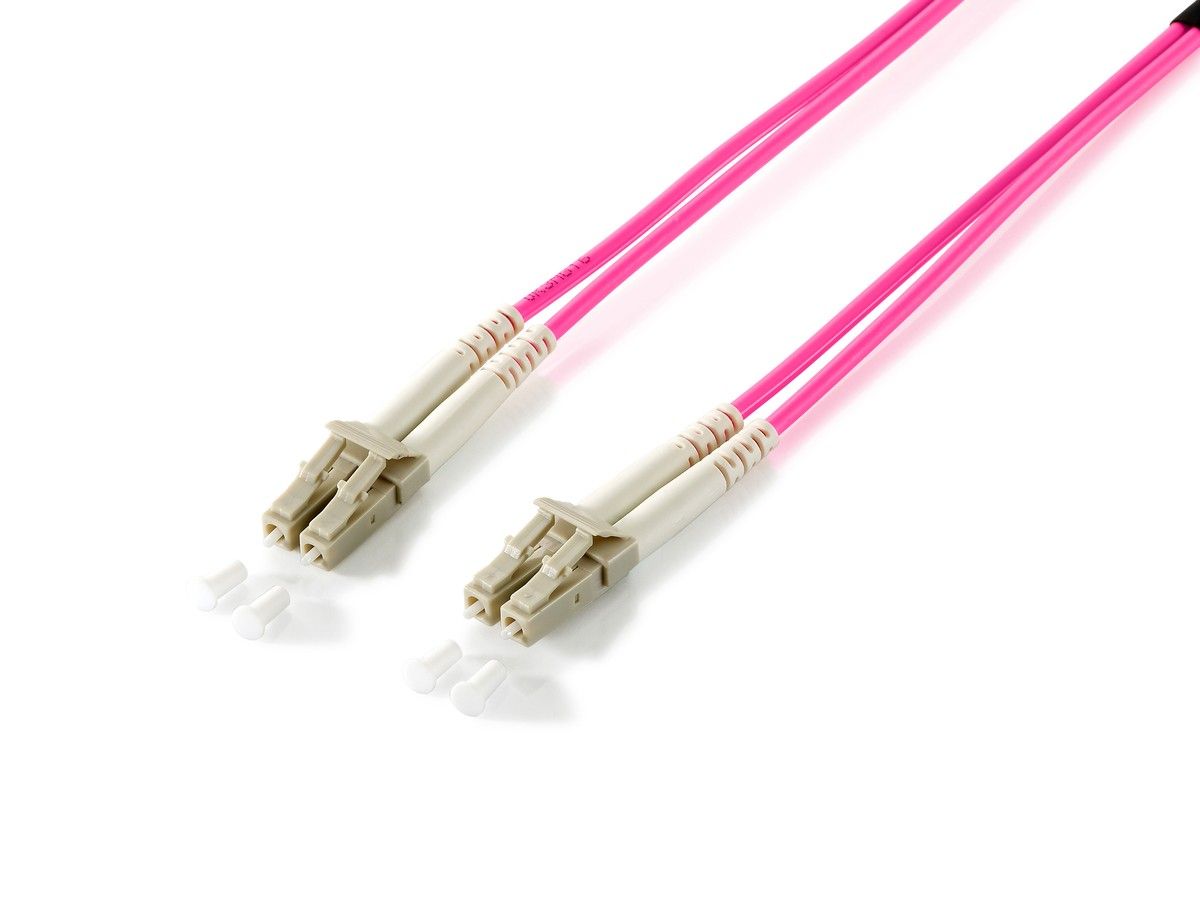 Digital Data Communications Equip Pro Multi-Mode LC Cord, 15m, Duplex, OM4, 50/125 Micron, Halogen-Free, Violet