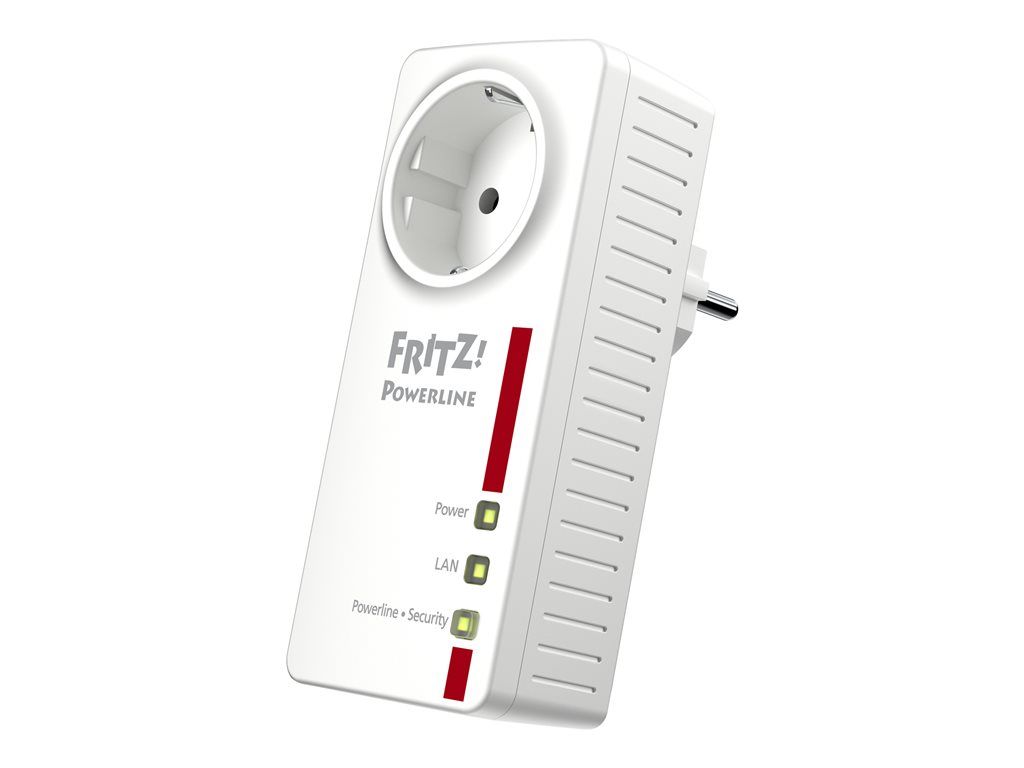 AVM FRITZ!Powerline 1220E - 1GbE Powerline Adapter Kit, HomePlug AV (HPAV) 2.0, IEEE 1901 - Wall Mount (Pack of 2)
