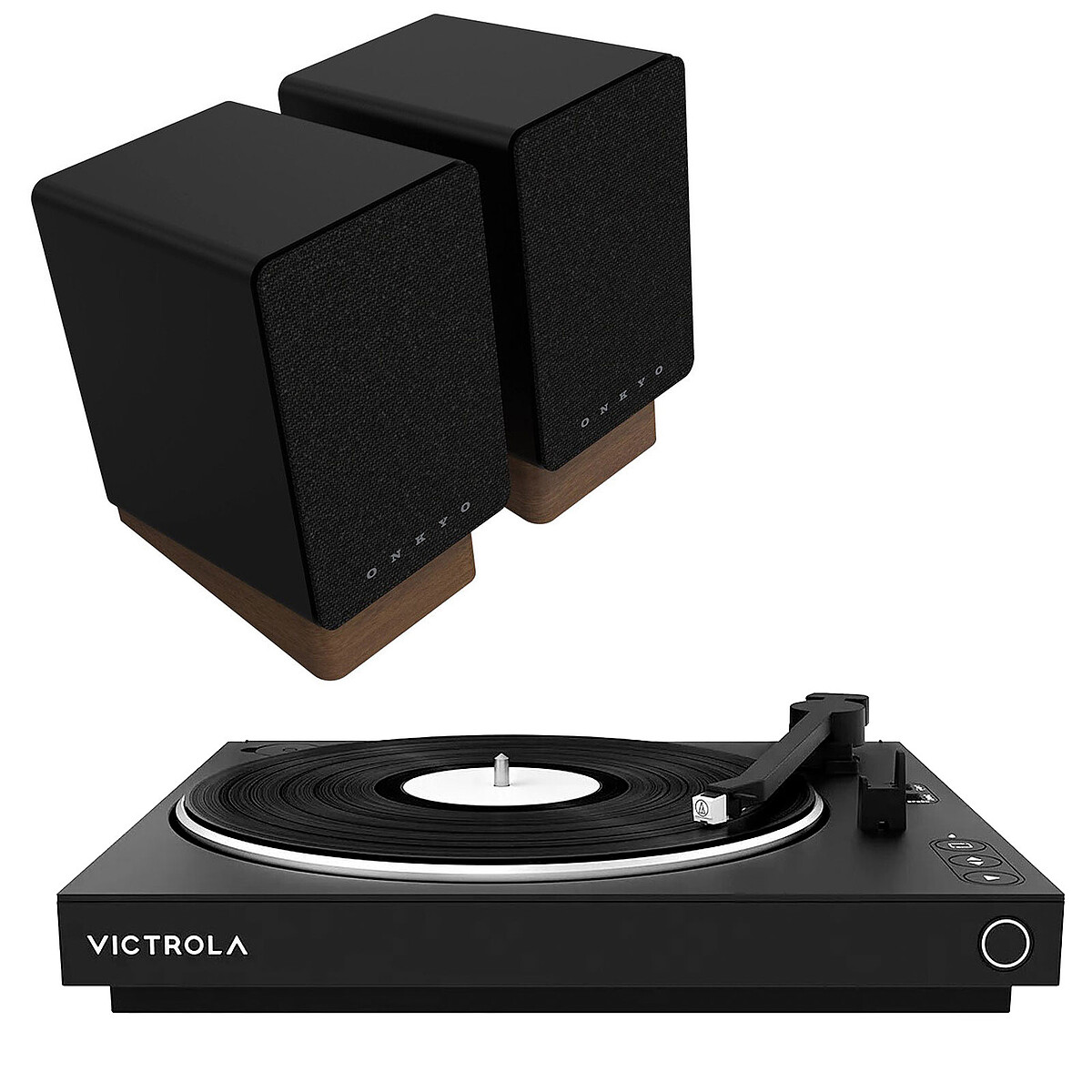 Onkyo GX-10DB Noir + Victrola Automatic VPT-800-BLK Noir