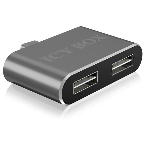 Hub Icy Box USB Tipo C - 480 Mbit/s, Antracita