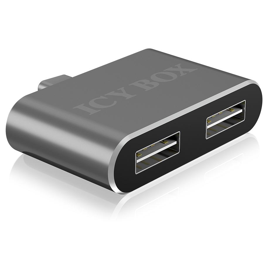 Hub Icy Box USB Type-C - 480 Mbit/s, Anthracite