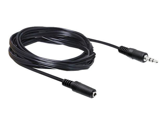 Delock Audio Extension Cable - 3.5mm Stereo Male to Female - 5m - Black