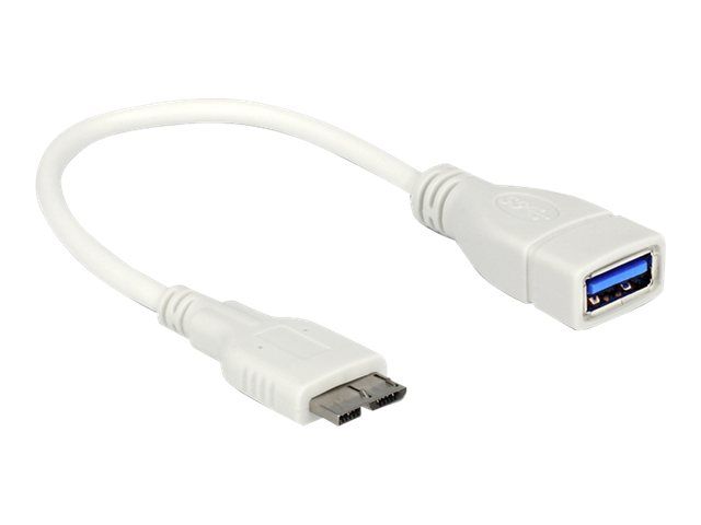 Cable de datos Delock - USB Femenina a Micro-USB Tipo B Masculino - 20m - Blanco