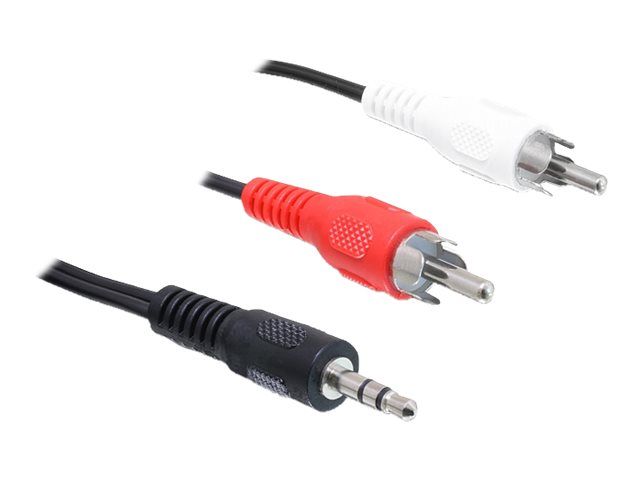 Delock Audio Cable - 3.5mm Stereo Male to RCA Male - 3m - Black