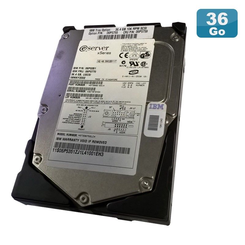 IBM Eserver 06P5351 3.5" Internal Hard Drive - 36GB, 15000RPM