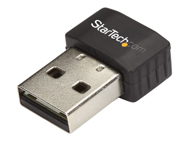 StarTech.com USB WiFi Adapter AC600 2T1R Dual-Band 802.11ac - USB 2.0 Network Adapter - Wi-Fi 5 - Black