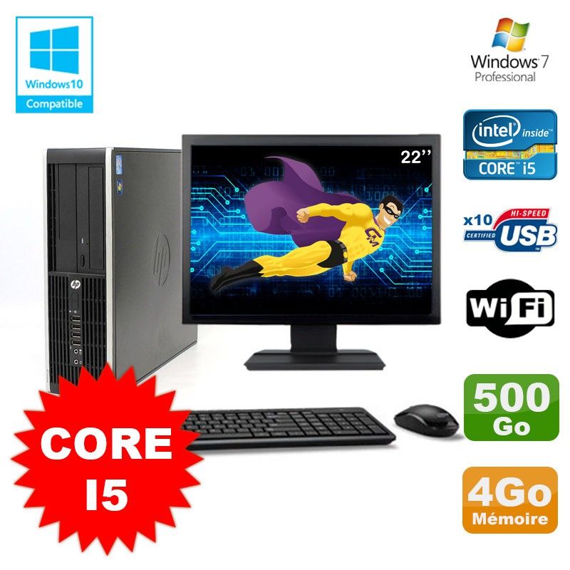 HP Elite 8100 SFF PC - Core i5-650, 4GB RAM, 500GB HDD, DVD Burner, WiFi