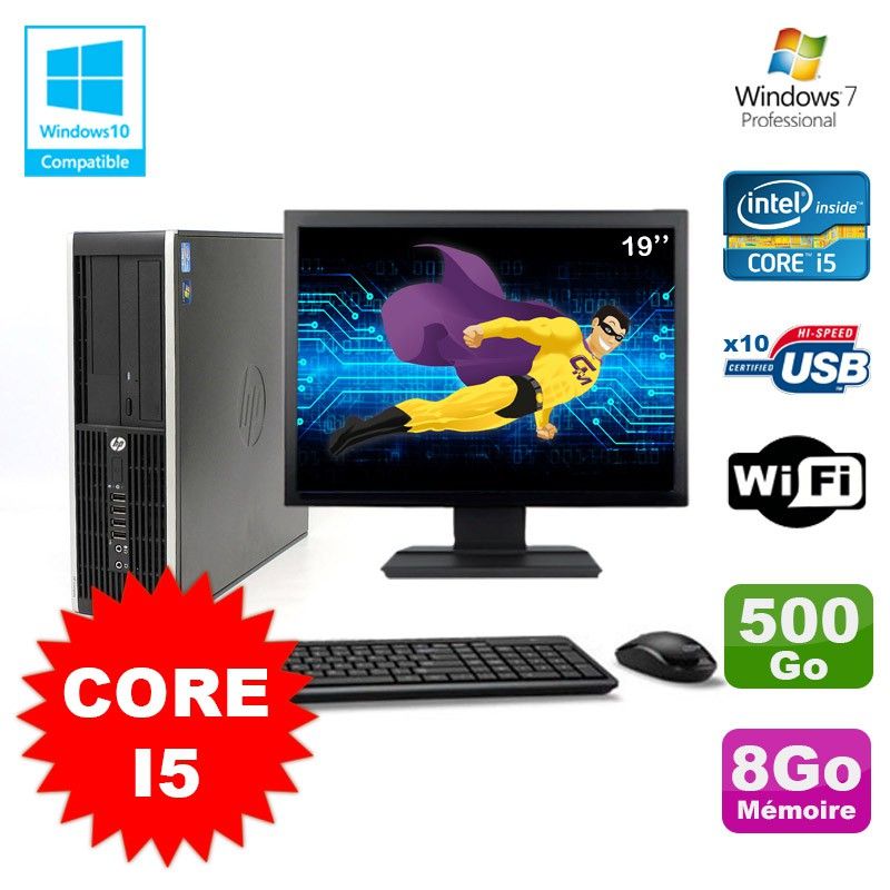 HP Elite 8100 SFF PC - Core i5-650, 8GB RAM, 500GB HDD, DVD Burner, WiFi