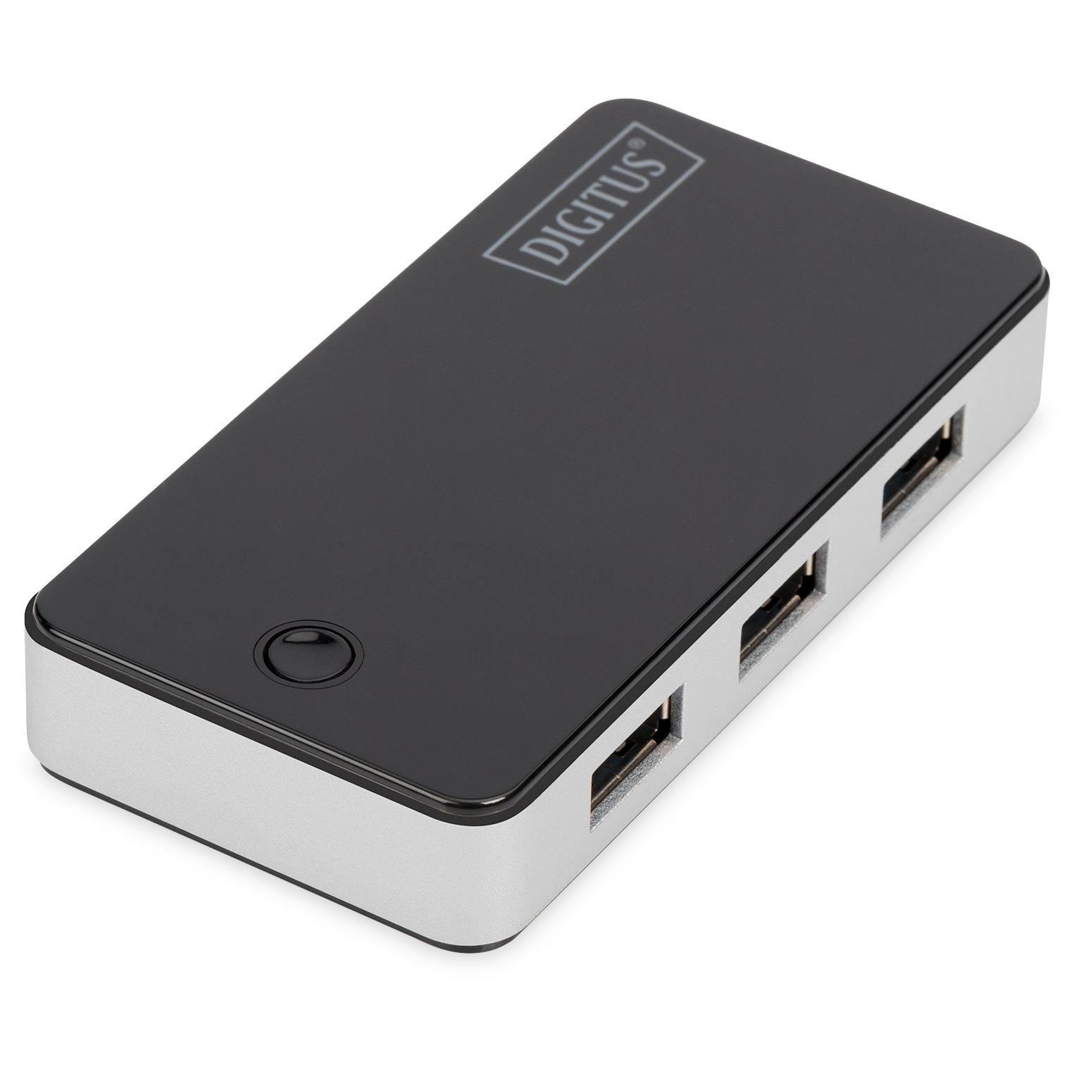 Concentrateur Digitus USB 3.0, 4 ports, noir
