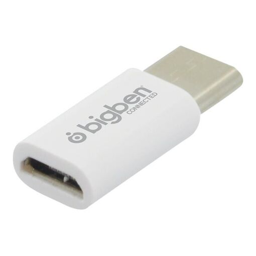 Bigben USB Adapter - 24-Pin USB-C to Micro-USB B - USB 3.1 - White