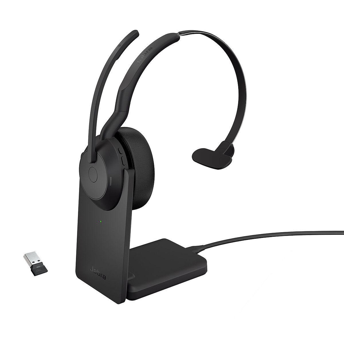 Jabra Evolve2 55 Link390a MS Mono avec base de chargement (USB)