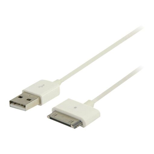 Cable de carga y datos Nedis Valueline 1 m USB para Apple Dock (blanco)