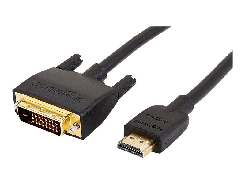 AmazonBasics HDMI to DVI-D Adapter Cable - 3m Shielded with Nutured Connectors